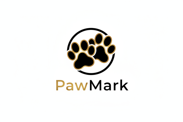 PawMark Logo - Black & Gold